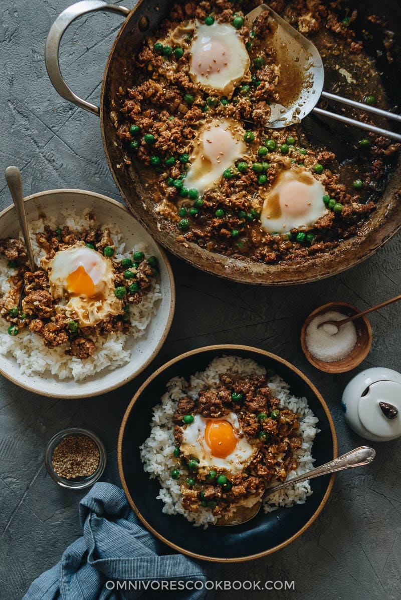 Cantonese minced beef over rice