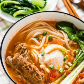 Tomato Noodle Soup - The Ultimate Comfort Food | omnivorescookbook.com