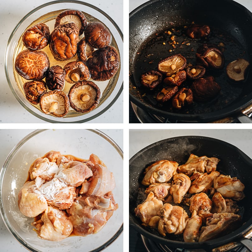 Preparing clay pot chicken