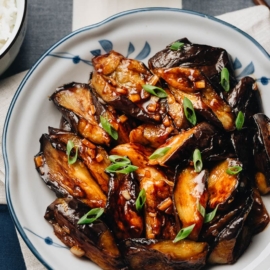 Chinese eggplant with garlic sauce