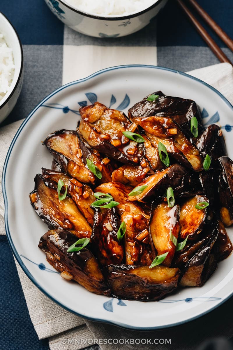 Chinese eggplant with garlic sauce