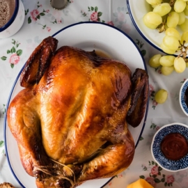 This Cantonese roast chicken tastes even better than one at a good restaurant. The skin is truly crispy and the meat so moist and tender. Want to to cook a perfect Asian style chicken in the oven? Look no further!| omnivorescookbook.com