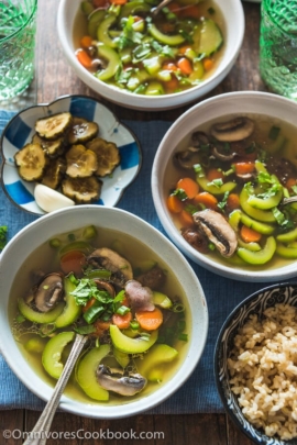 Pressure Cooker Chicken Soup - Create this rich and flavorful soup with frozen chicken in no time. Bonus recipe - 5-minute crispy chicken.