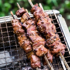 Xinjiang Lamb Skewer (新疆烤串, chuar) - The real-deal recipe that helps you cook exactly the way Chinese street vendors do. Learn the best practices of choosing cuts, making the marinade, and grilling over charcoal.