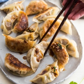 Beef dumplings are an easy dim sum option for a weekday appetizer. You can make them ahead and freeze them for later too.