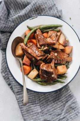 Asian Braised Pork Ribs (红烧排骨) - An easy recipe that promises fall-off-the-bone ribs with a rich, savory taste. Freezer-friendly and perfect for meal prep. {Gluten Free Adaptable}