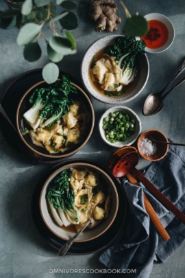 Chicken wonton soup - Learn how to make a silky and flavorful wonton filling with minimal prep, and a five-ingredient soup, so you can create restaurant-style dim sum at home.