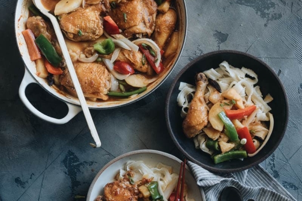 Da Pan Ji - A hearty chicken potato stew in a rich Chinese-style sauce served on top of noodles. It’s one of those one-pot comfort recipes that you always crave.