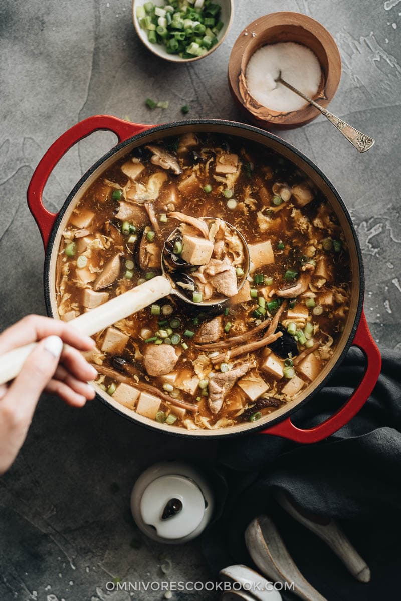 Authentic hot and sour soup