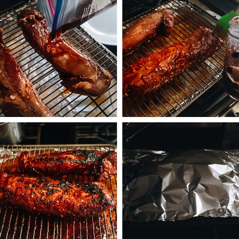 Bake Chinese BBQ pork in the oven