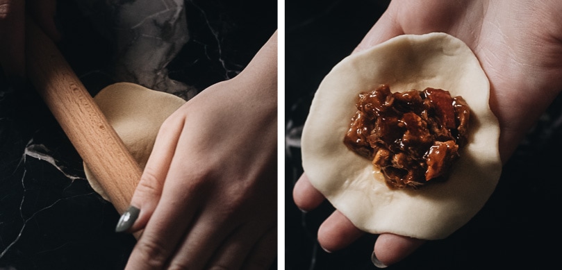 Rolling dough for steamed buns