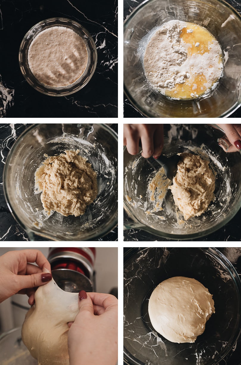 Preparing dough for milk bread rolls