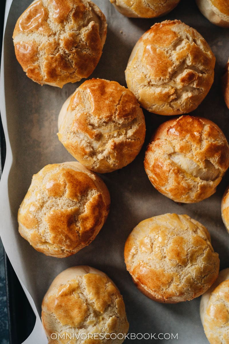 Asian bakery style pineapple buns