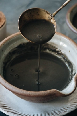 This sweet and nutty black sesame soup makes a surprisingly delicious and nutritious dessert to cap off an Asian-themed meal! {Vegan, Gluten-Free}