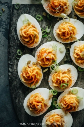 Chinese style deviled eggs