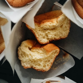 Super fluffy and light in texture, Chinese egg cake is a traditional dessert in a perfectly portable muffin size that makes a delightful way to start your day! The recipe uses only eight ingredients and they are all natural. The sugar level is super low yet they taste delightful, so you can eat them for breakfast or any time of day without guilt.