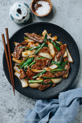 Homemade pork liver stir fry