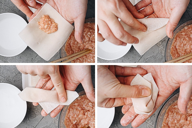 How to wrap wonton step-by-step