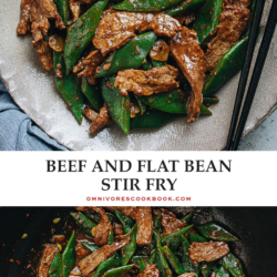 Beef and flat bean stir fry is a quick main dish featuring juicy tender beef and thick romano beans brought together with a fragrant brown sauce. {Gluten-Free adaptable}