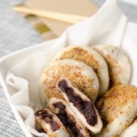 Sticky Rice Cake with Red Bean Paste | Omnivore's Cookbook